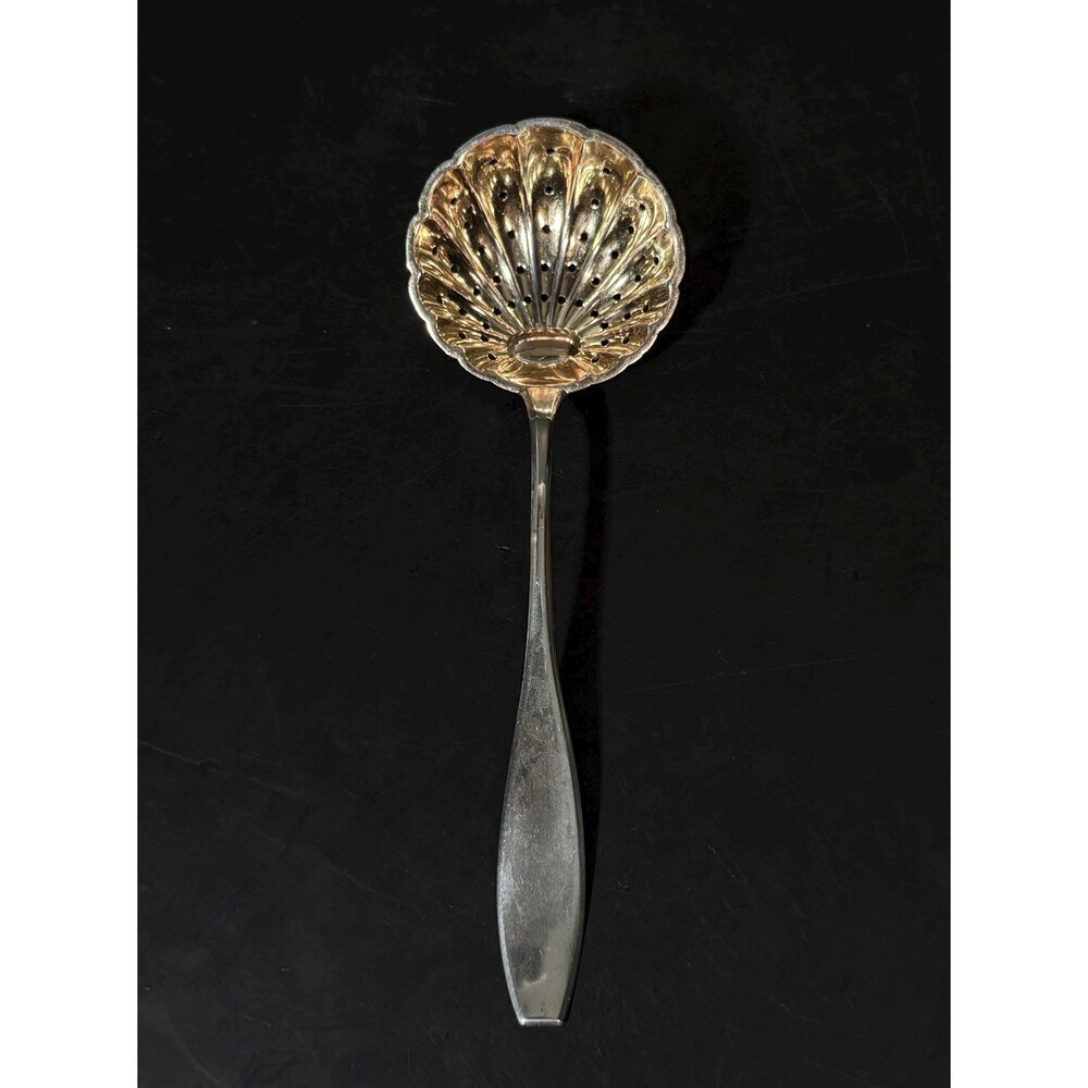 1928 Finnish 813H Silver Gilt Tea Strainer Tesil by Kultakeskus Oy
